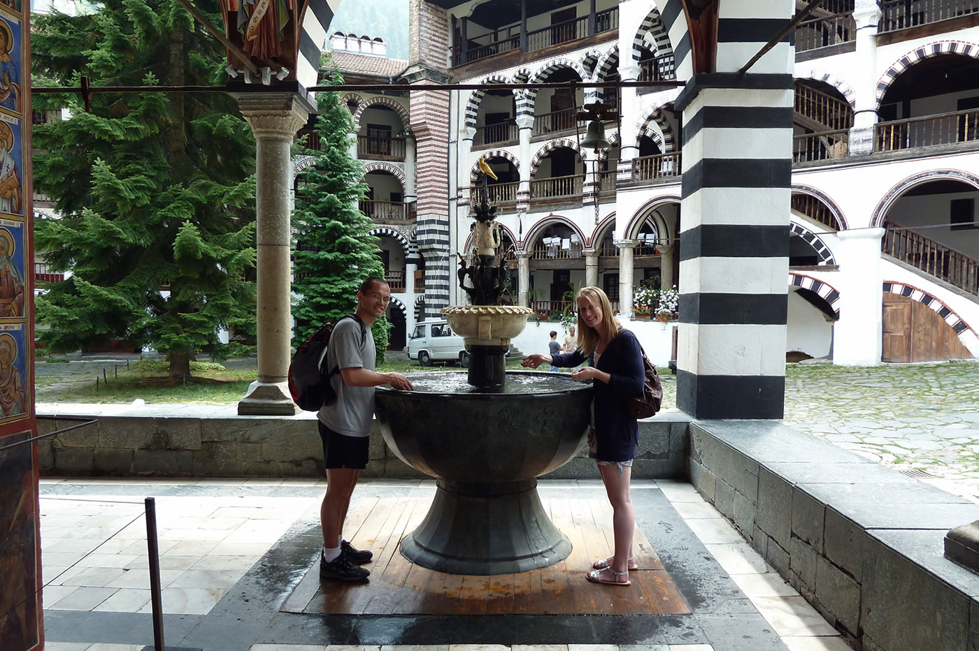 Rila - Cooling off in the Rila Monastery